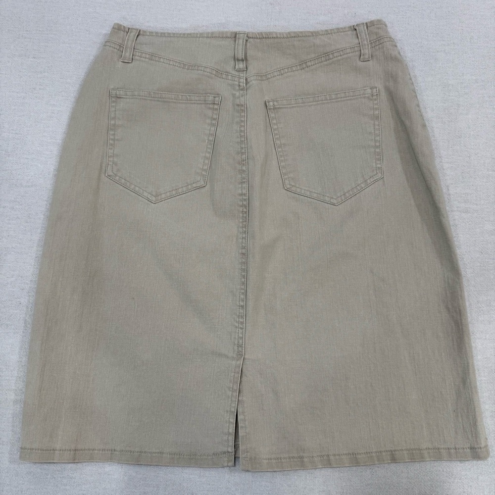Gloria Vanderbilt Beige Tan Skirt Women's Size 6 Cotton Blend 29x21
